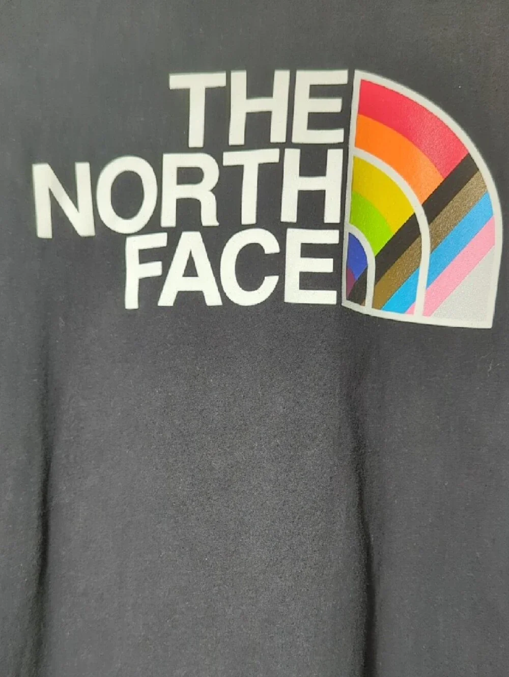 The North Face Black Short Sleeve Tee Rainbow Gay Pride Trans Non-Binary Mens XL